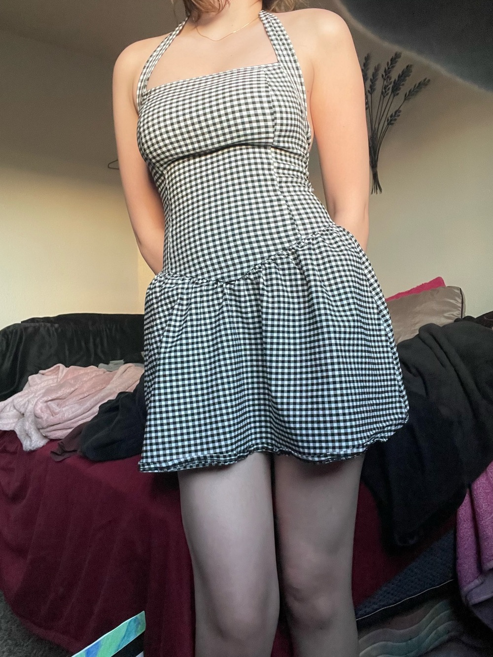 Black and White Gingham Sundress
